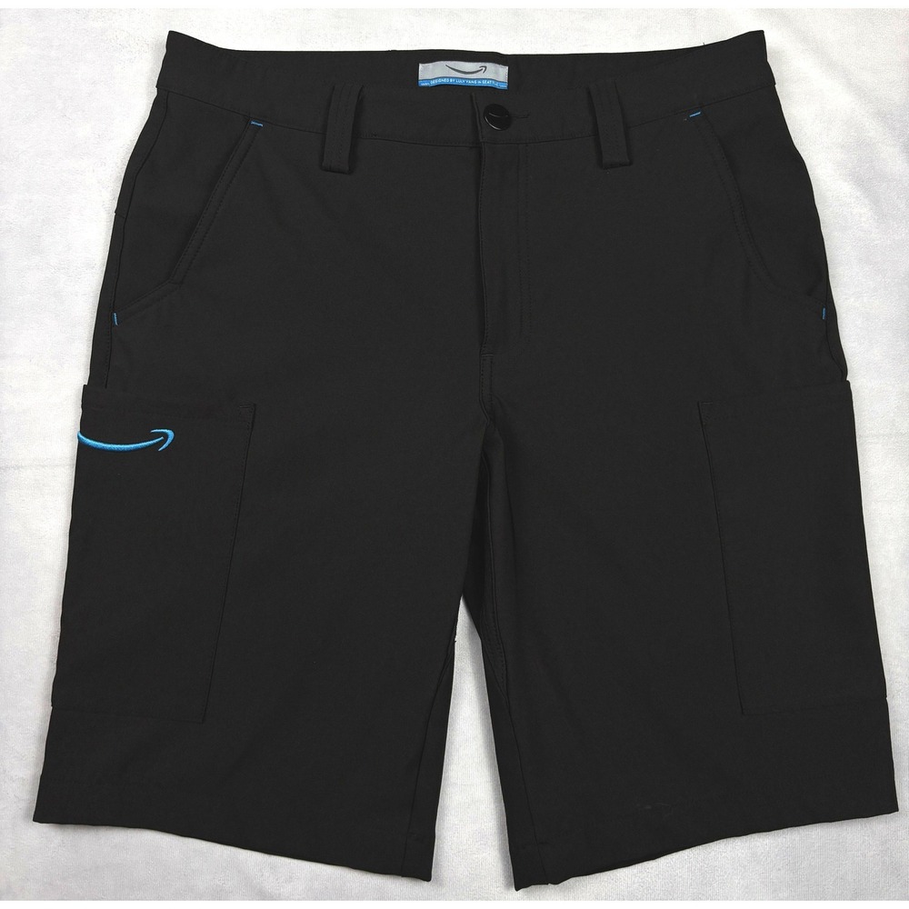 Amazon Luly Yang Mens Work Shorts Black Cargo Tech Stretch Size S 30-32 AMS01